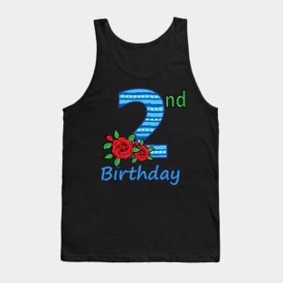 2nd Flower - 2nd Birthday - Flower - Floral - Birthday Tank Top